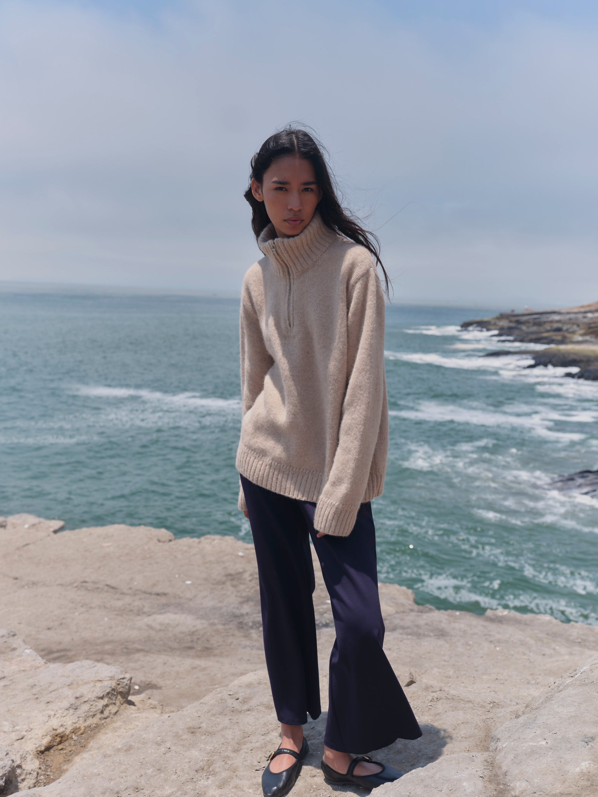Alpaka Troyer Pullover in Natur von Manuela Bedford