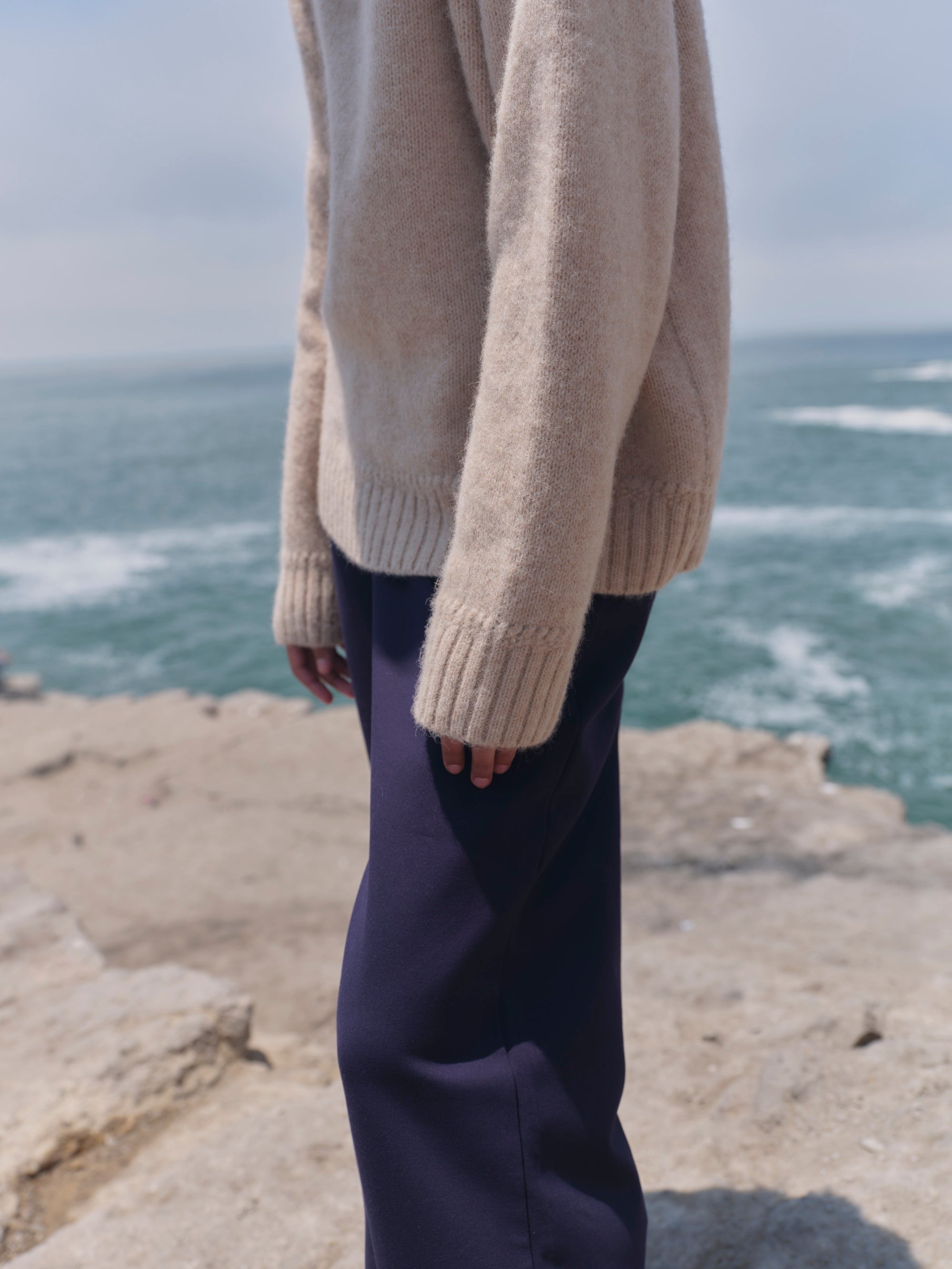 Alpaka Troyer Pullover in Natur von Manuela Bedford