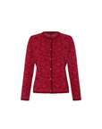 Alpaka-Cardigan Camila in Fuchsia von Manuela Bedford – freigestellte Vorderansicht.