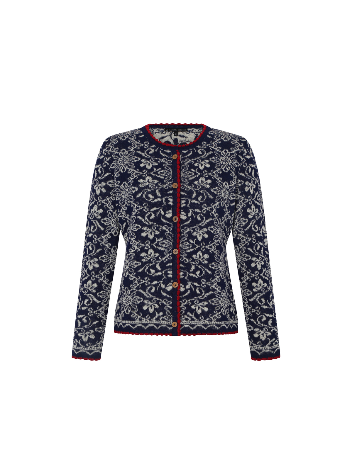 Alpaka Cardigan Camila in Marine Detailansicht