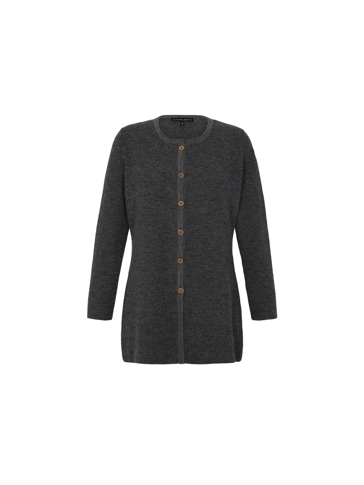 Alpaka Strickjacke in Grau - aus 100% Baby Alpaka - Manuela Bedford