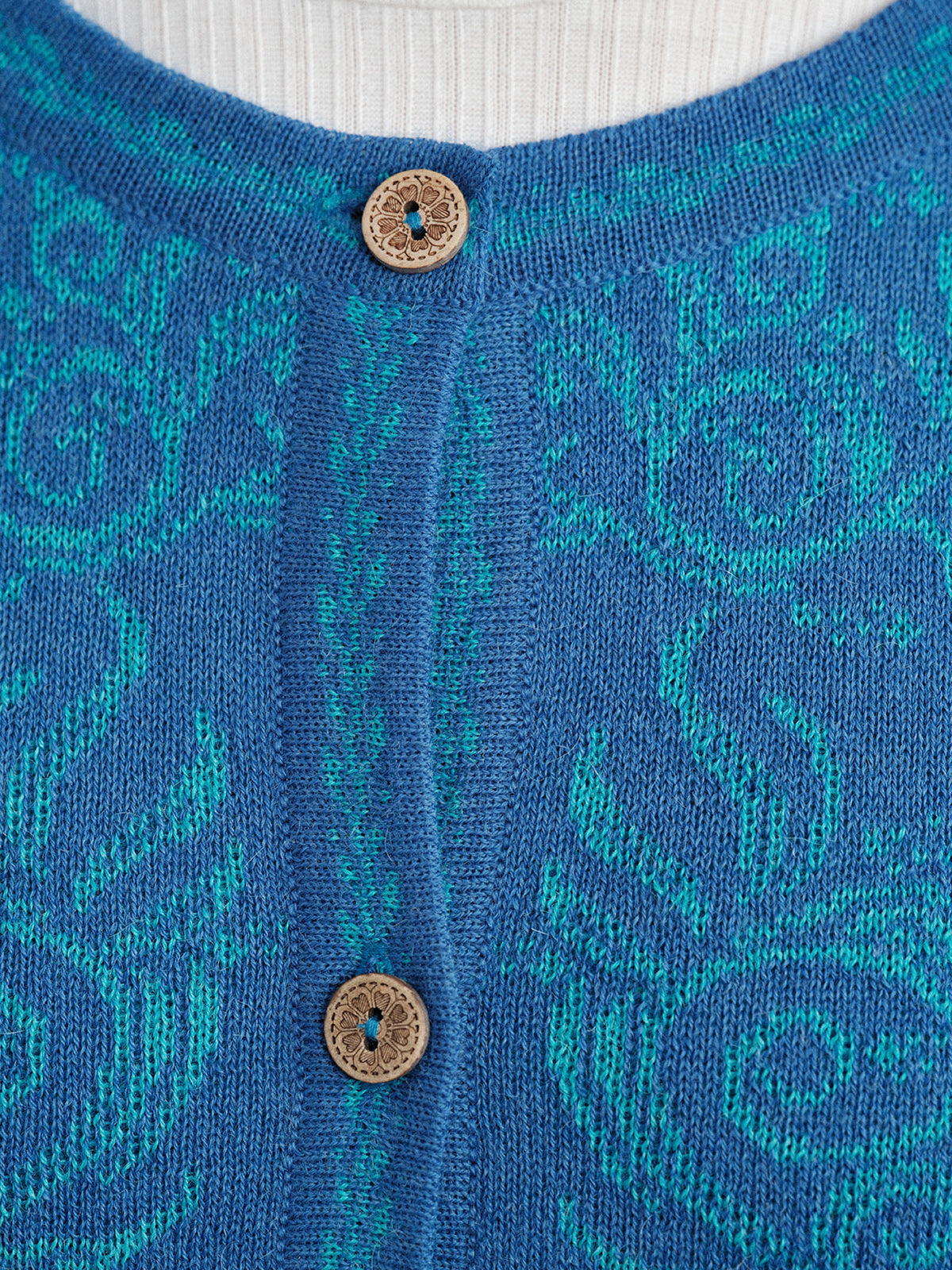 Alpaka Cardigan in Blau von Manuela Bedford