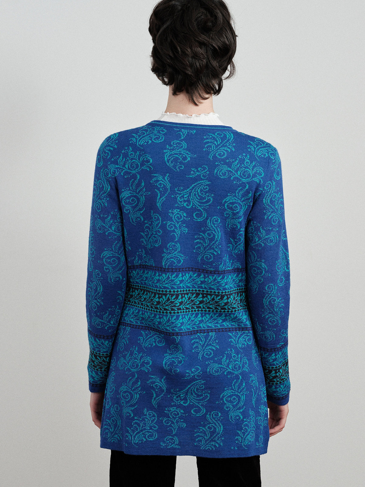 Alpaka Cardigan in Blau von Manuela Bedford