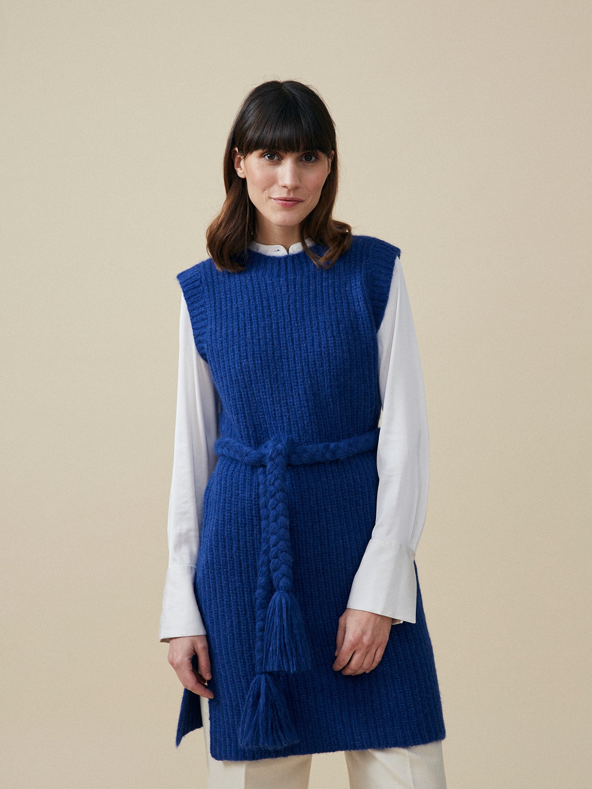 Alpaka Tunika aus Alpaka Blend in Blau