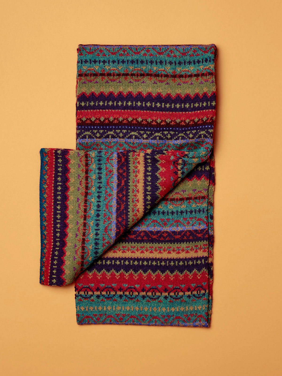 Alpaka Schal Rayas im Multicolor Muster