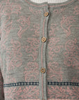 Alpaka Cardigan in Rosa und Grau von Manuela Bedford