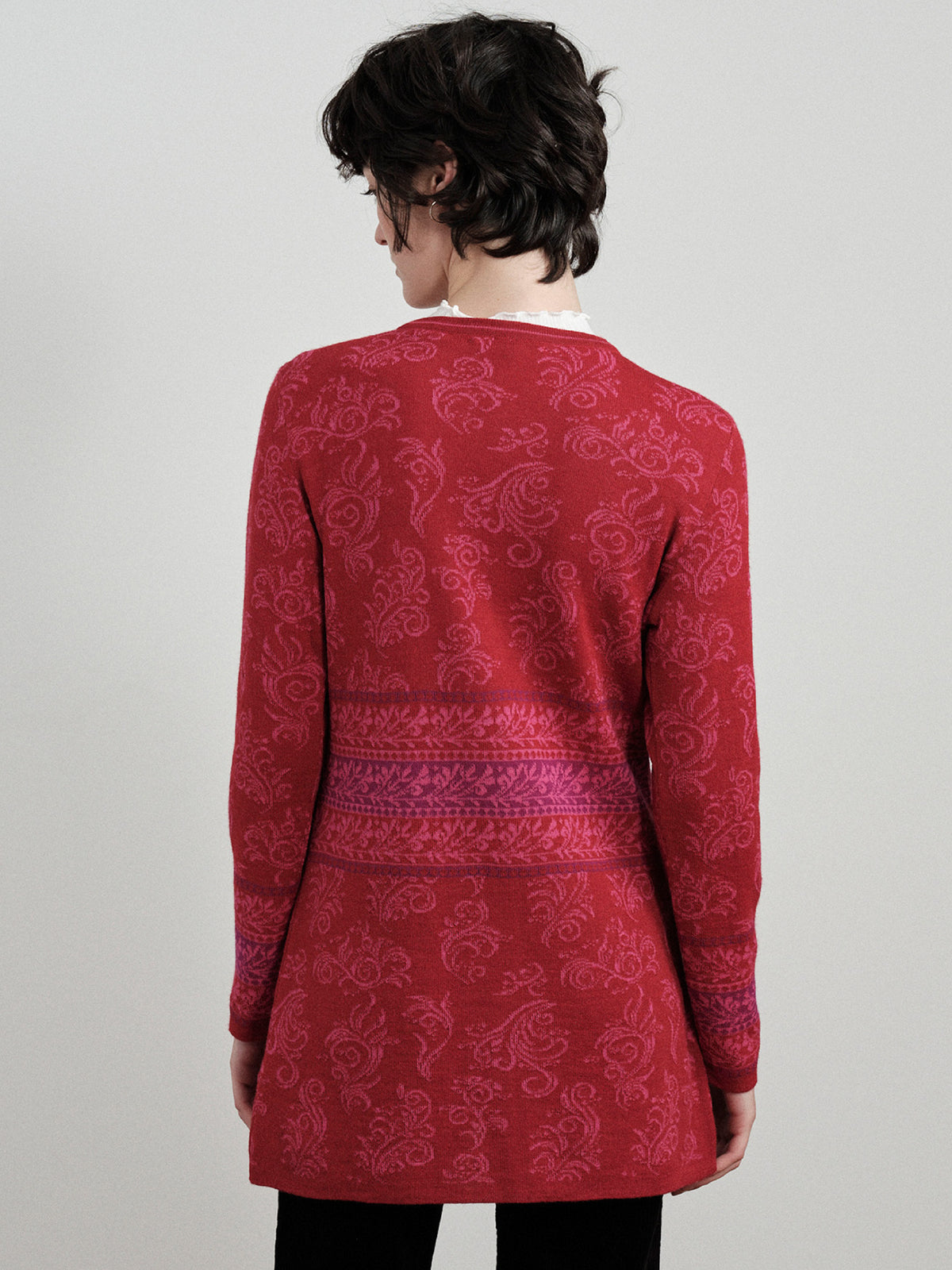 Alpaka Cardigan in Rot von Manuela Bedford