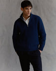 Troyer Pullover aus Baby Alpaka in Marine