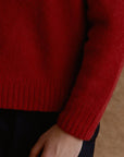 Alpaka Troyer Pullover in Rot von Manuela Bedford