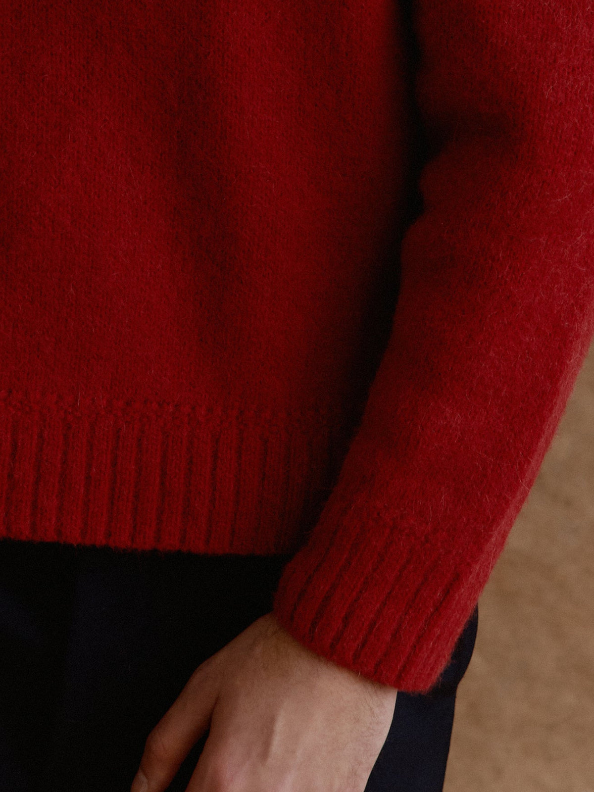 Alpaka Troyer Pullover in Rot von Manuela Bedford