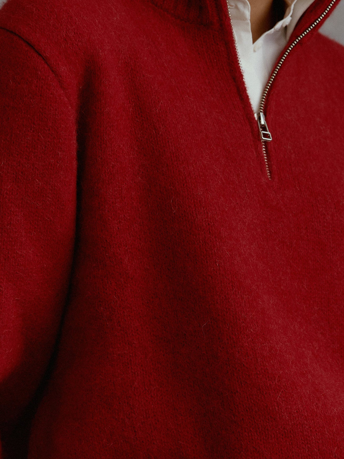 Alpaka Troyer Pullover in Rot von Manuela Bedford 