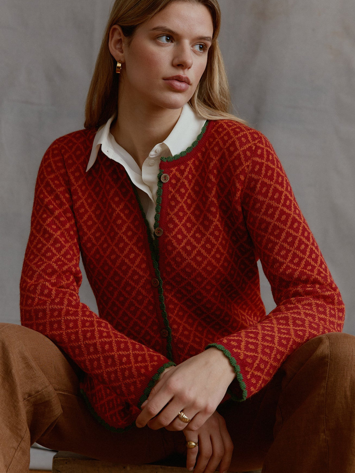 Alpaka Cardigan Aura von Manuela Bedford in Orange