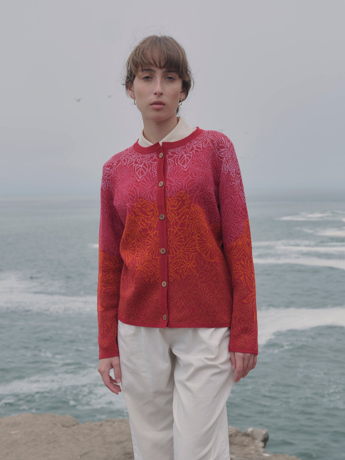 Alpaka Strickjacke JULI in Rot von Manuela Bedford