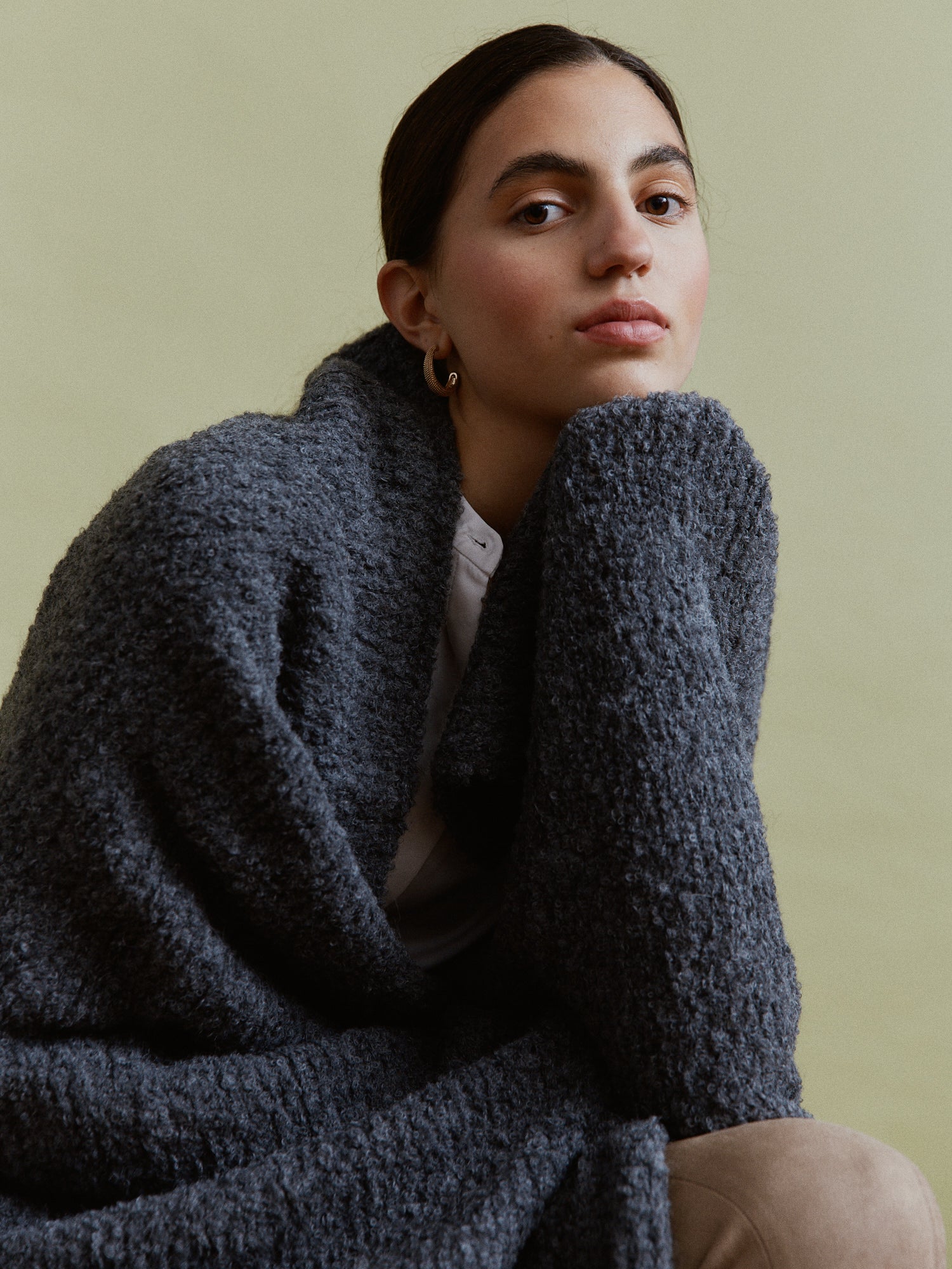 Manuela Bedford Alpaka Decke in Grau