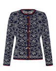 Alpaka Cardigan Camila in Marine Detailansicht