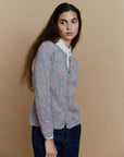 Graue Baby Alpaka Strickjacke Detailansicht