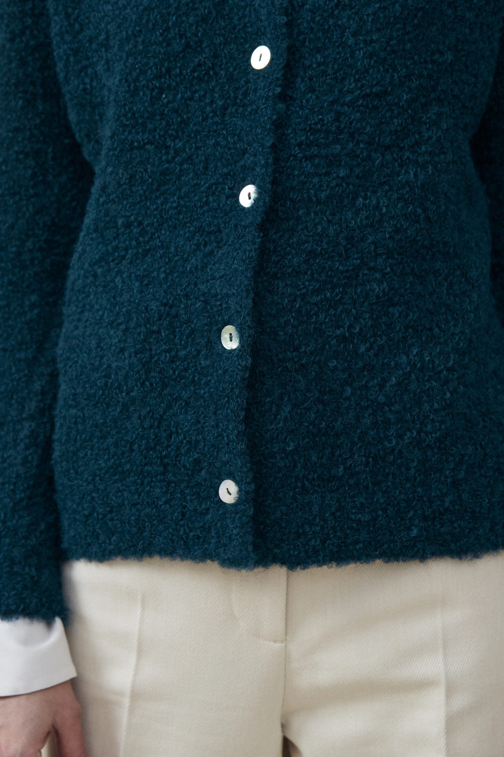 Cruz Bouclé cardigan made of alpaca wool 