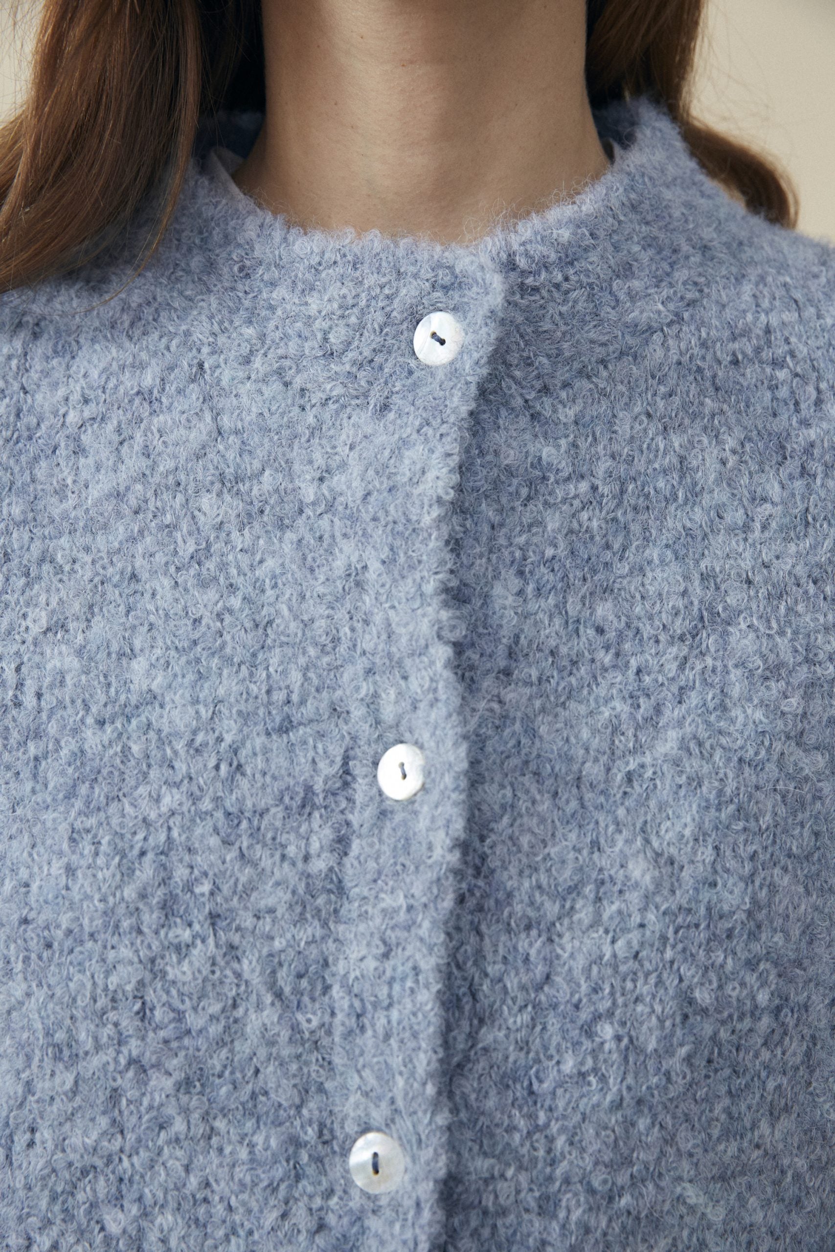 Wunderbar leichter Bouclé Cardigan aus hochwertiger Alpakawolle