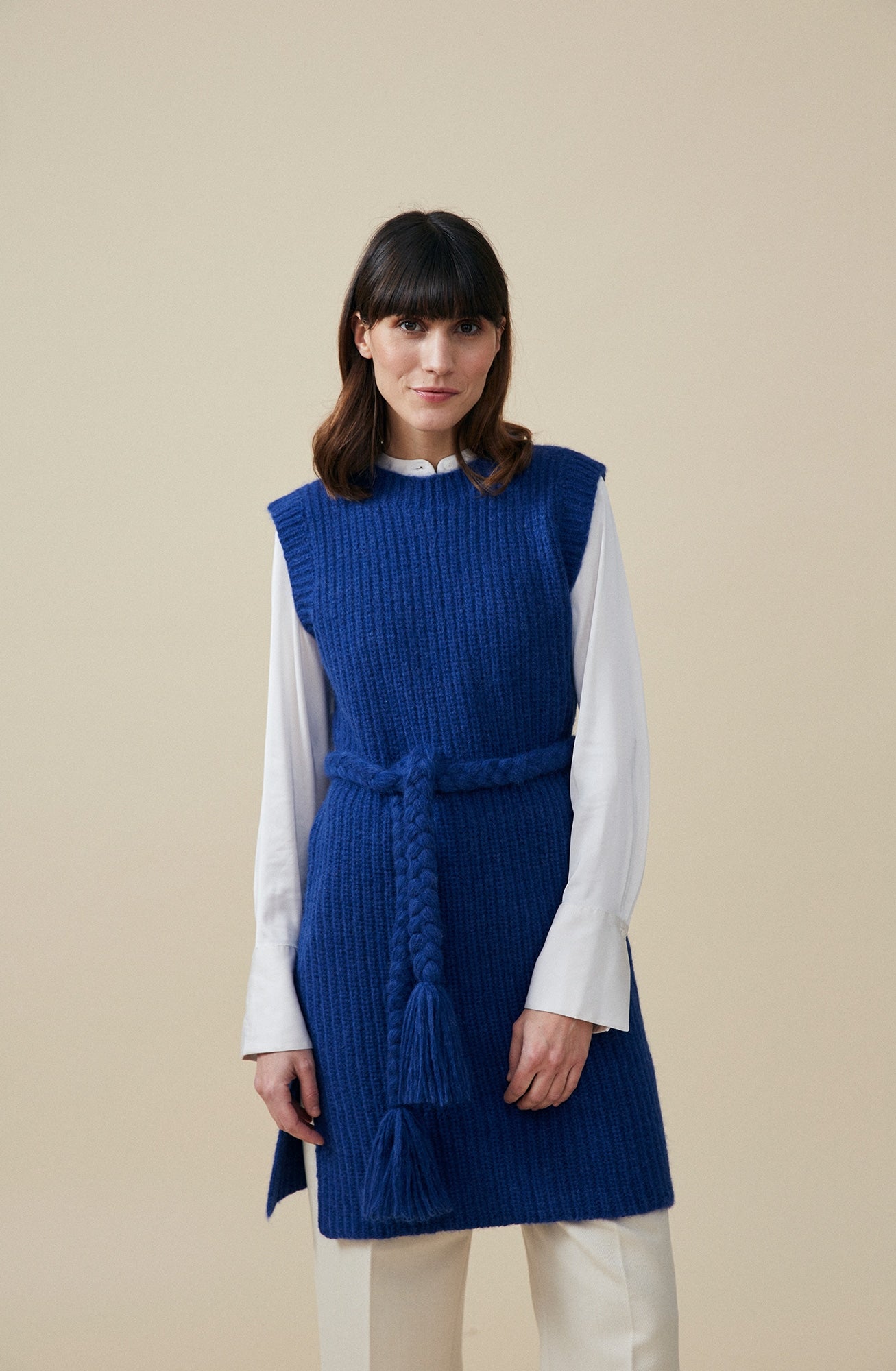 Alpaka Tunika aus Alpaka Blend in Blau