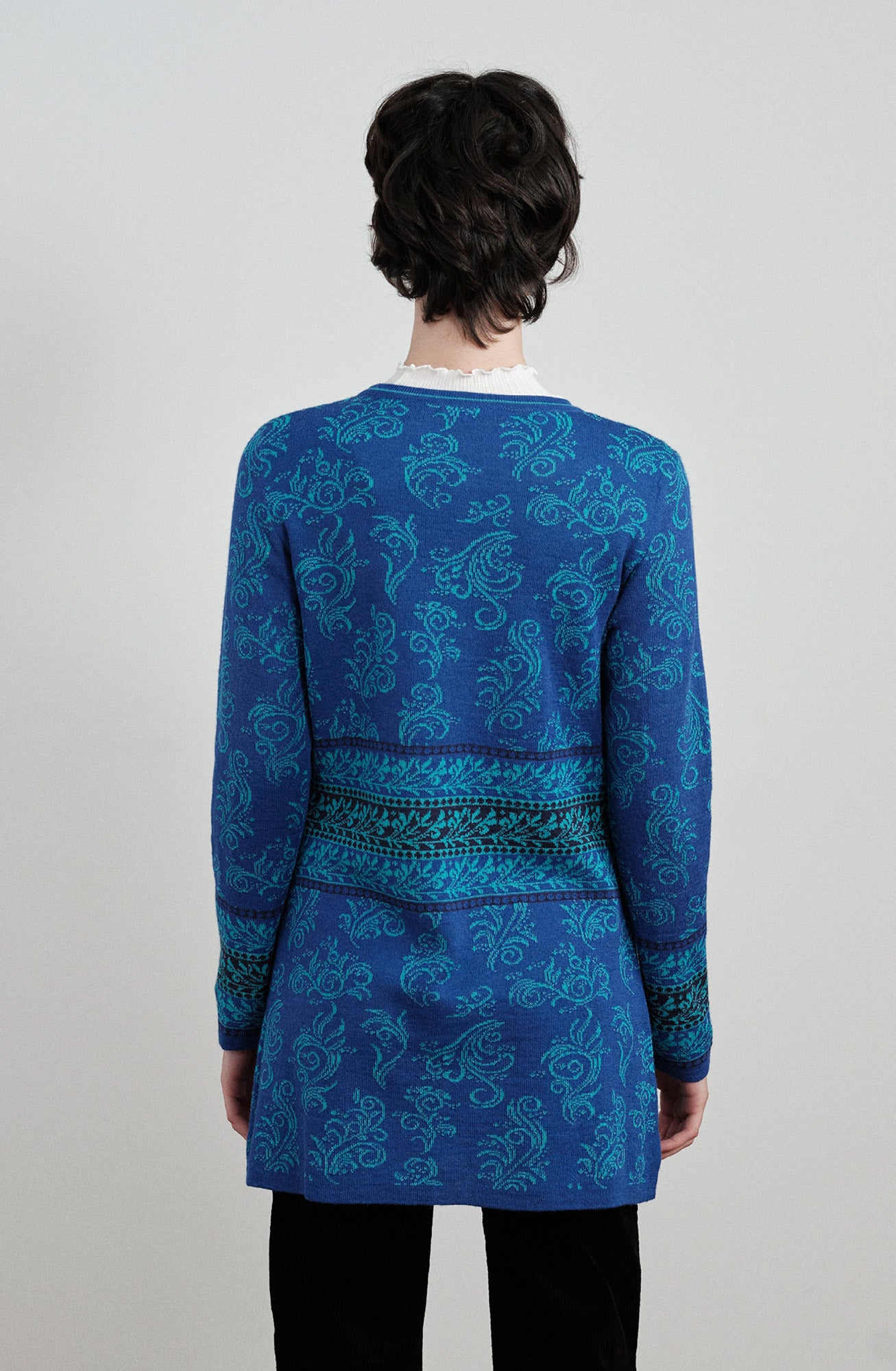 Alpaka Cardigan in Blau von Manuela Bedford