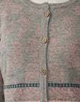 Alpaka Cardigan in Rosa und Grau von Manuela Bedford
