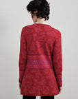 Alpaka Cardigan in Rot von Manuela Bedford