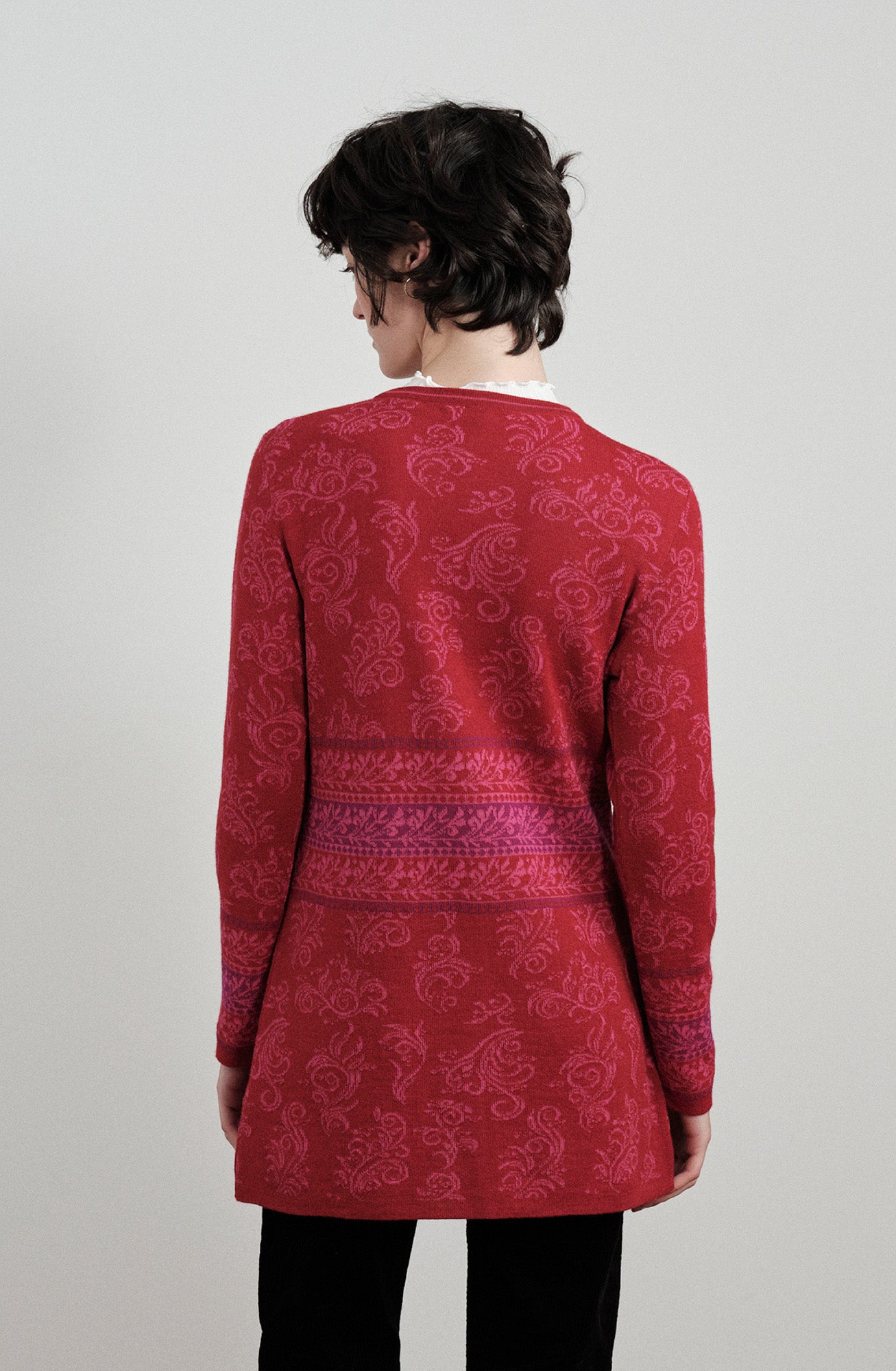 Alpaka Cardigan in Rot von Manuela Bedford