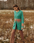 Alpaka Cardigan in Türkis von Manuela Bedford