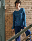 Alpaka Cardigan in Blau von Manuela Bedford