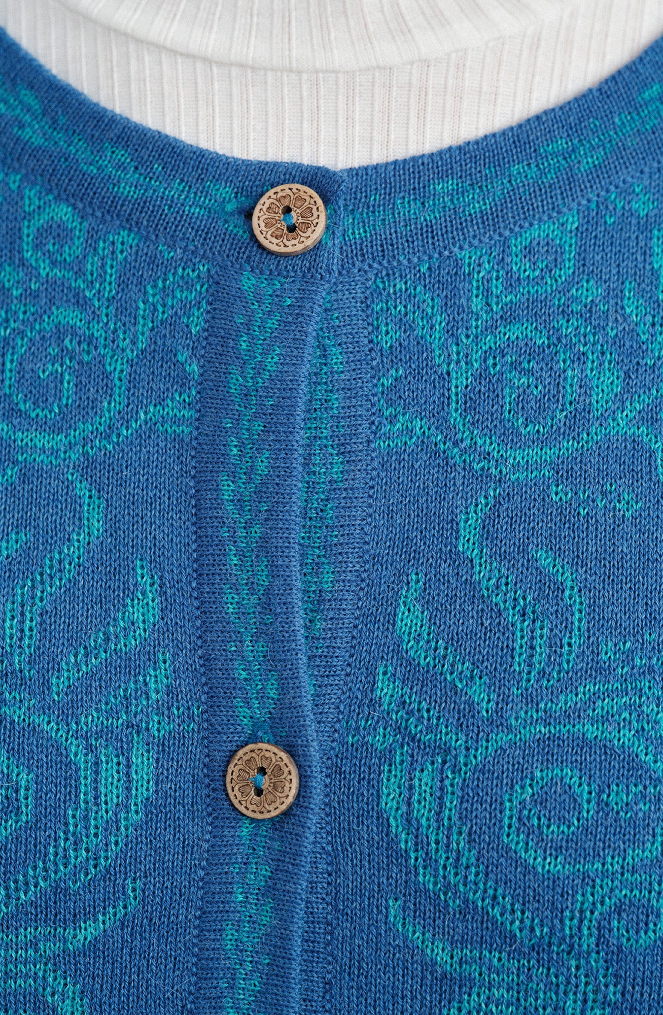Alpaka Cardigan in Blau von Manuela Bedford