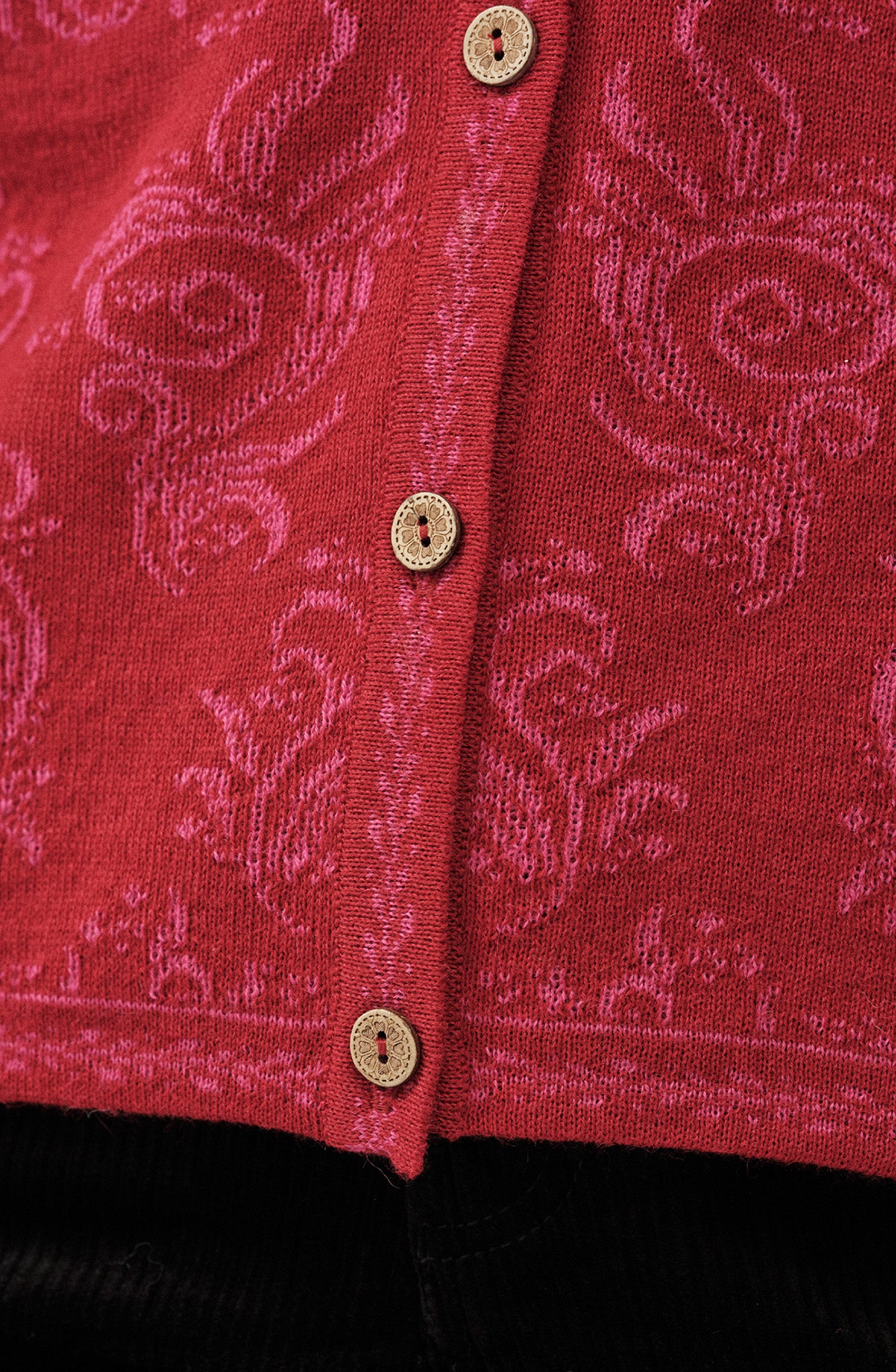 Alpaka Cardigan in Rot von Manuela Bedford