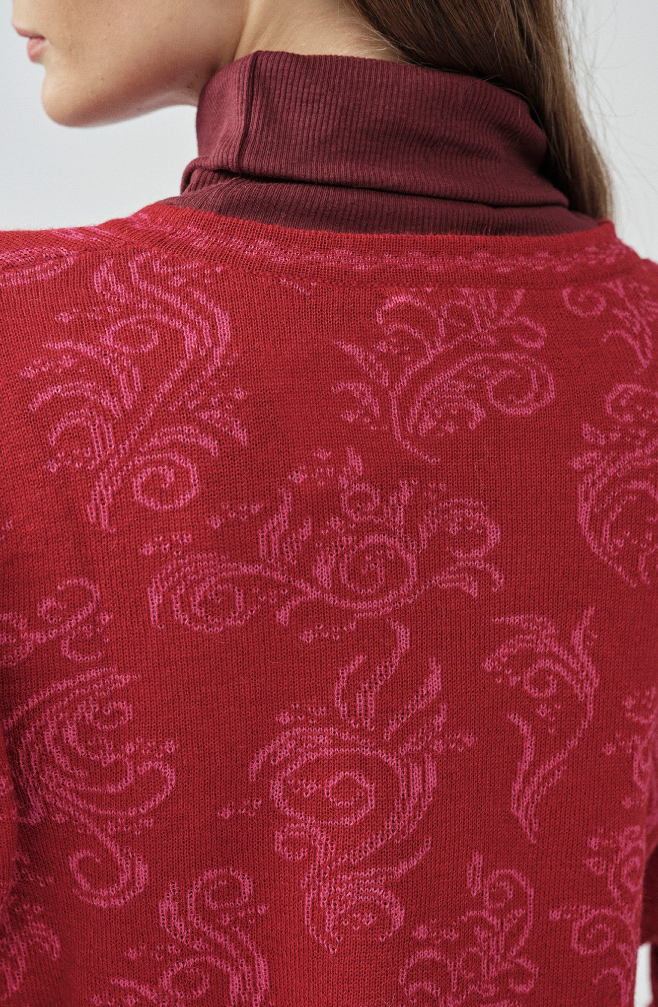 Alpaka Cardigan in Rot von Manuela Bedford