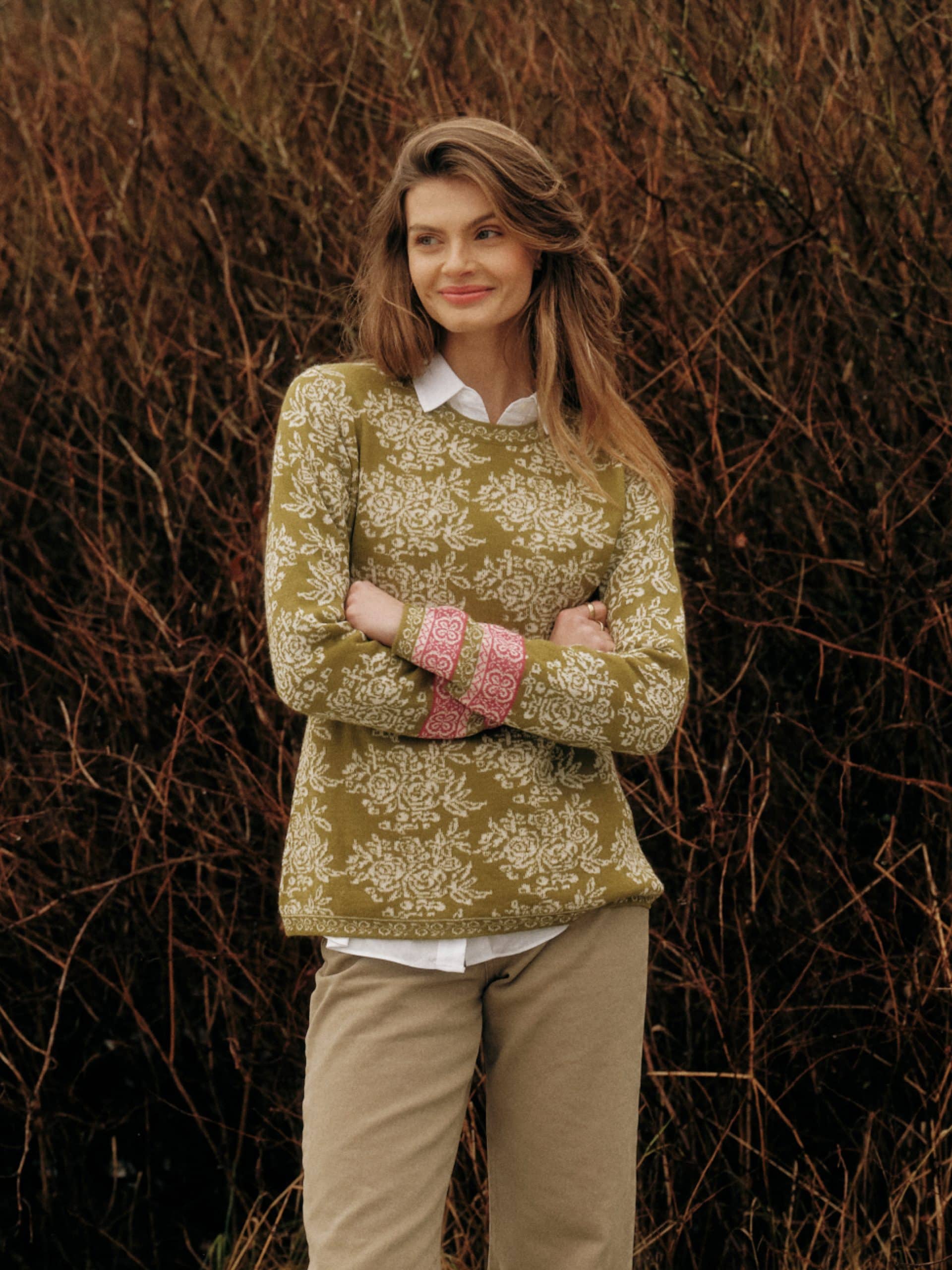 Alpaka Pullover in Grün von Manuela Bedford