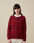 Alpaka Strickjacke Rayas Detailansicht