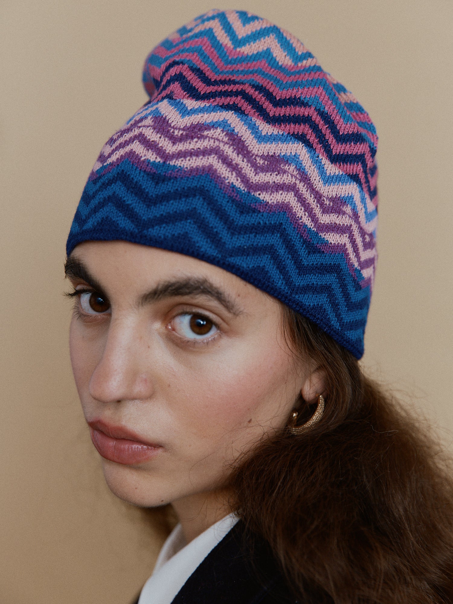 Alpaka Jacquard Mütze Colorin von Manuela Bedford