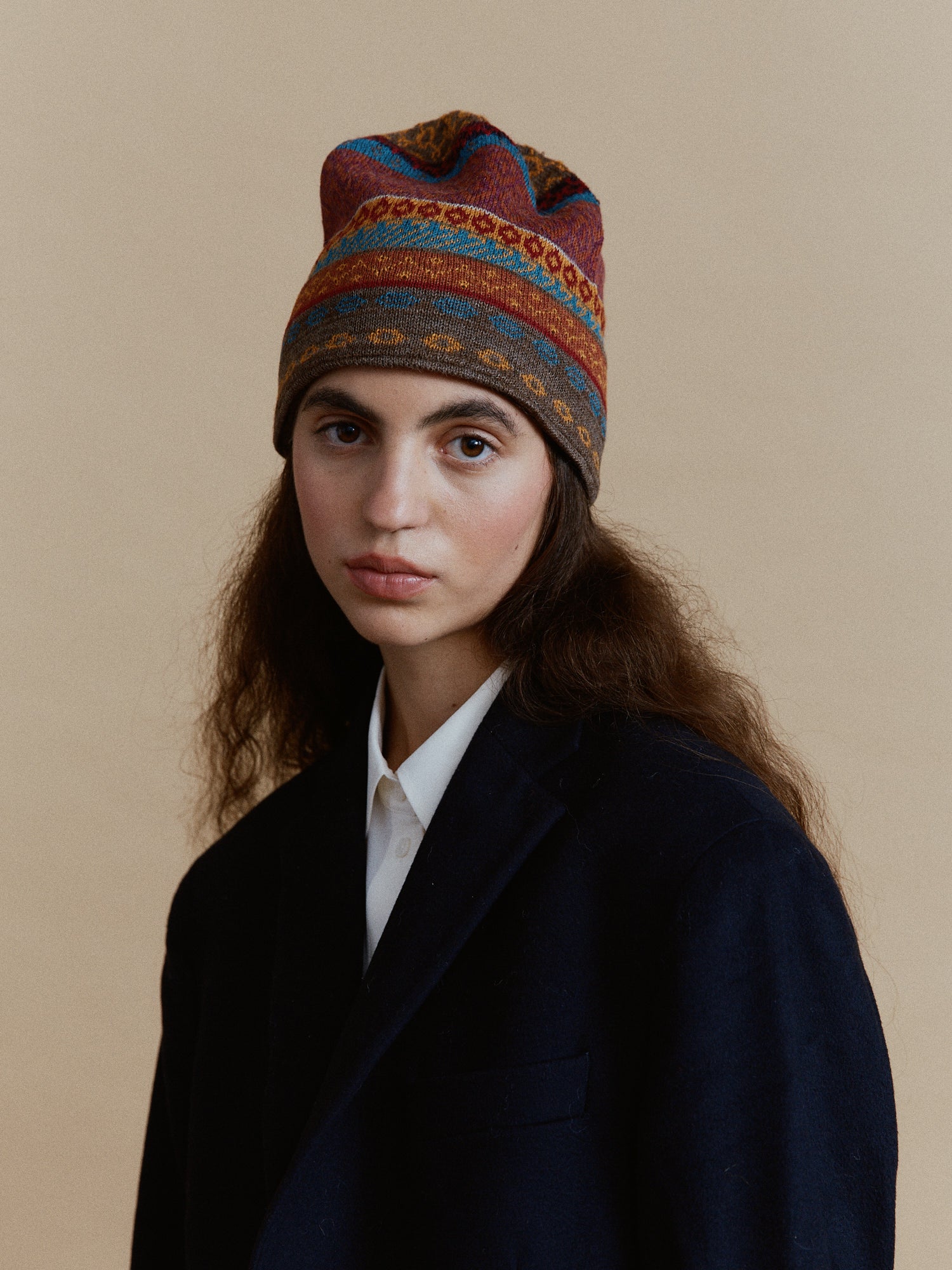 Alpaka Jacquard Mütze Eliana von Manuela Bedford