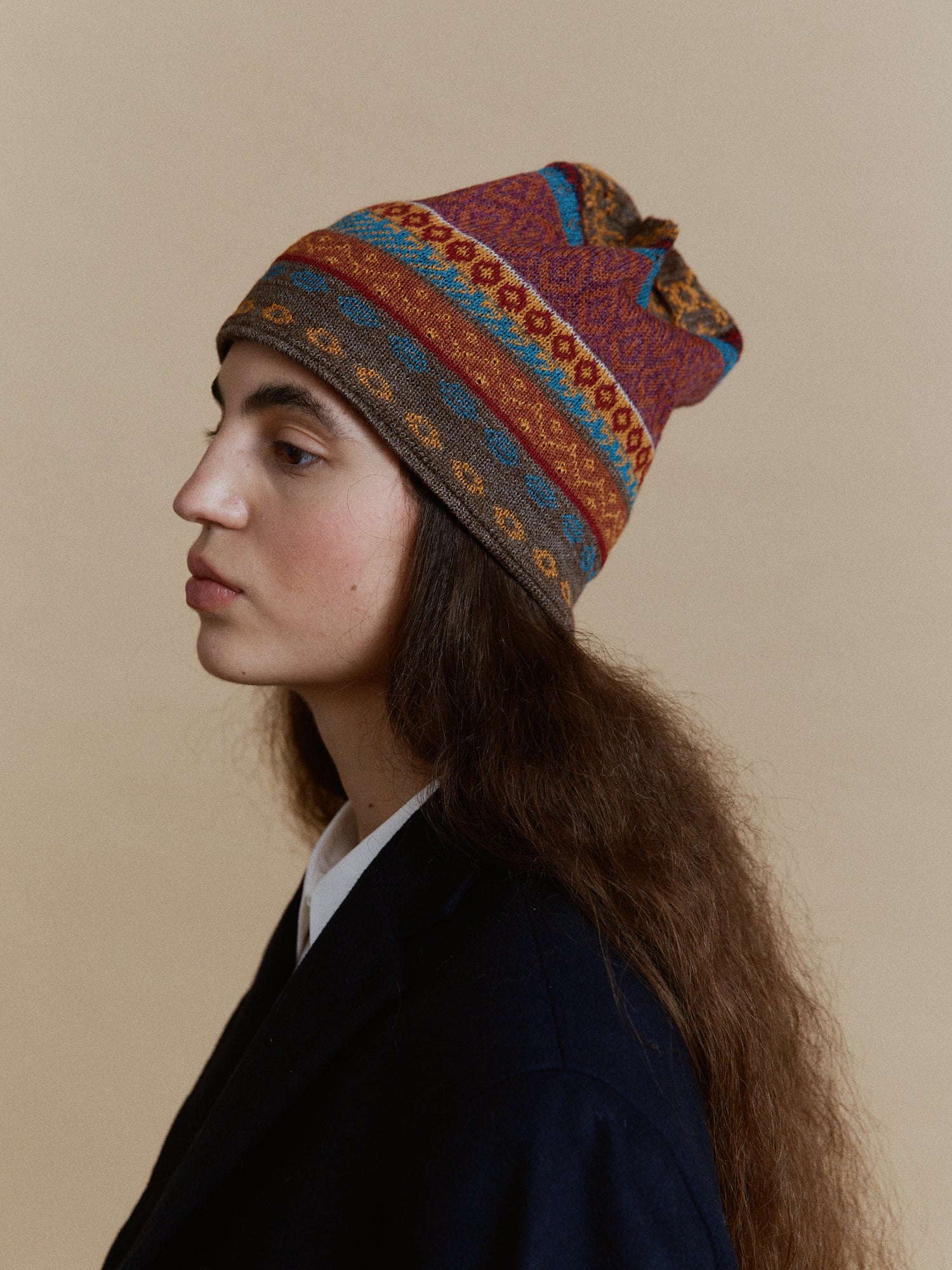 Alpaka Jacquard Mütze Eliana von Manuela Bedford