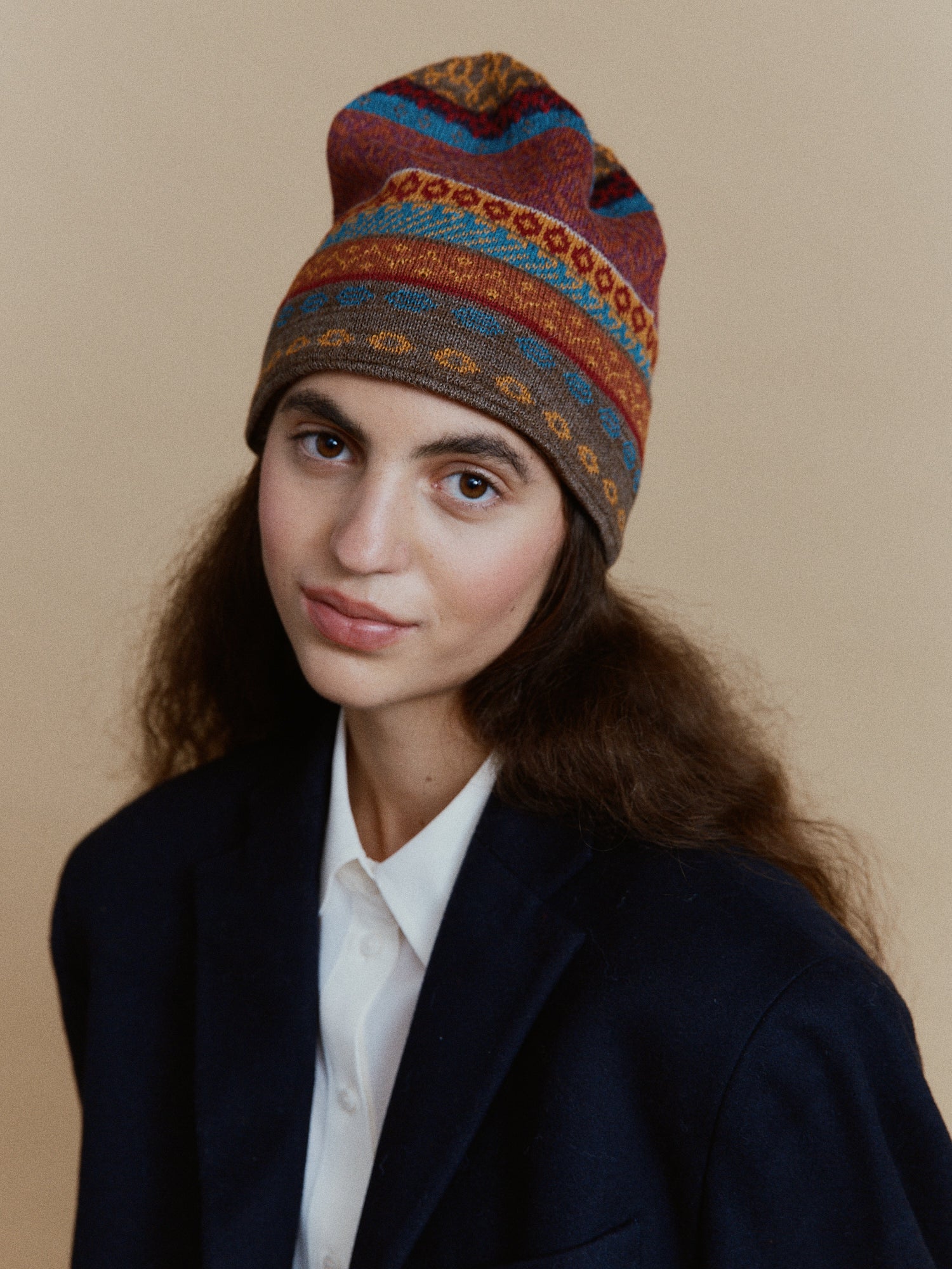 Alpaka Jacquard Mütze Eliana von Manuela Bedford