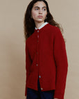 Alpaka Boucle Strickjacke aus Boucle Garn von Manuela Bedford
