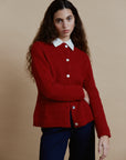 Alpaka Boucle Strickjacke aus Boucle Garn von Manuela Bedford