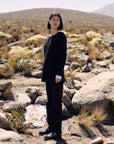 Alpaka Strickjacke in Schwarz aus reiner Alpakawolle von Manuela Bedford