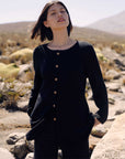 Alpaka Strickjacke in Schwarz aus reiner Alpakawolle von Manuela Bedford